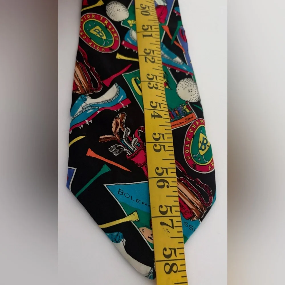 Addiction Golf Tournament Theme Men's 100% Silk Hand Made Necktie